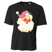 Vintage Pink Santa Claus Pink Christmas  Cooling Performance Crew T-Shirt