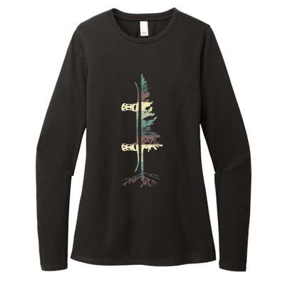 Vintage Pine Snowboard Gift Snowboarding Gift Meaningful Gift Womens CVC Long Sleeve Shirt