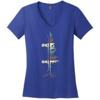 Vintage Pine Snowboard Gift Snowboarding Gift Meaningful Gift Women's V-Neck T-Shirt