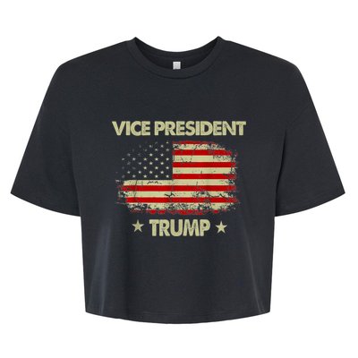 Vice President Trump Flag Bella+Canvas Jersey Crop Tee