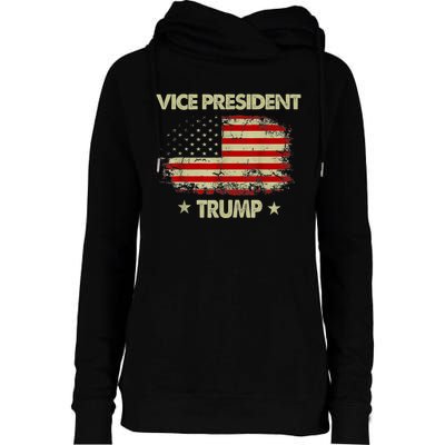 Vice President Trump Flag Womens Funnel Neck Pullover Hood