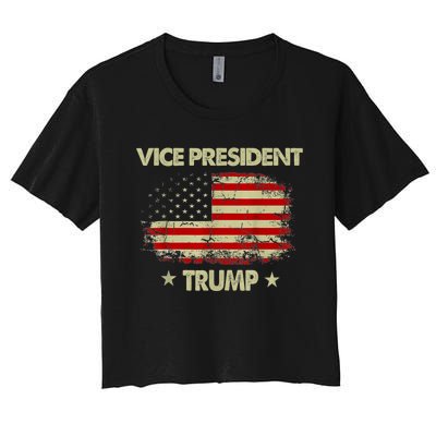 Vice President Trump Flag Women's Crop Top Tee