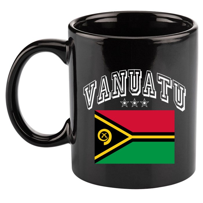 Vanuatu Patriotic Throwback Flag Souvenir Gift 11oz C Handle Ceramic Mug