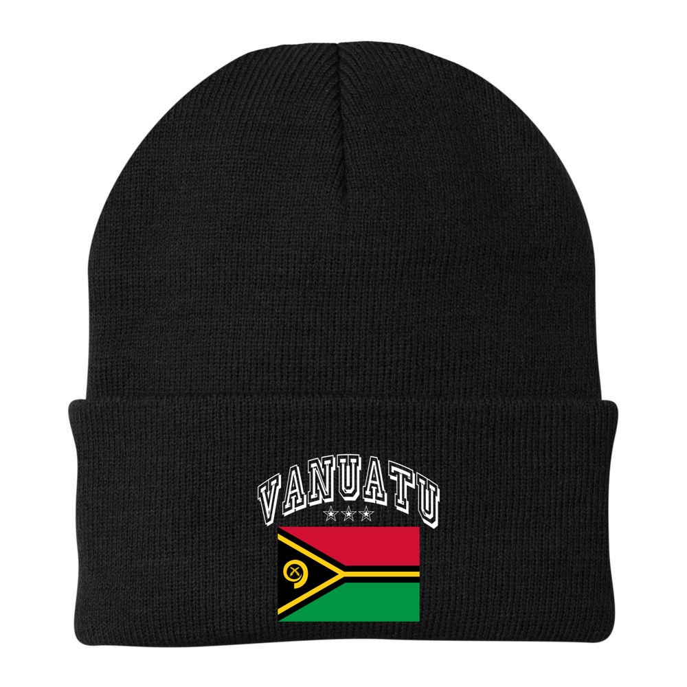 Vanuatu Patriotic Throwback Flag Souvenir Gift Beanie
