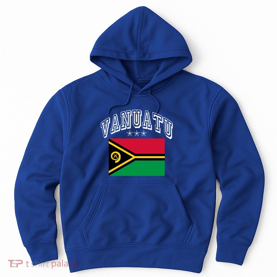 Vanuatu Patriotic Throwback Flag Souvenir Gift Hoodie