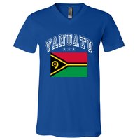 Vanuatu Patriotic Throwback Flag Souvenir Gift V-Neck T-Shirt