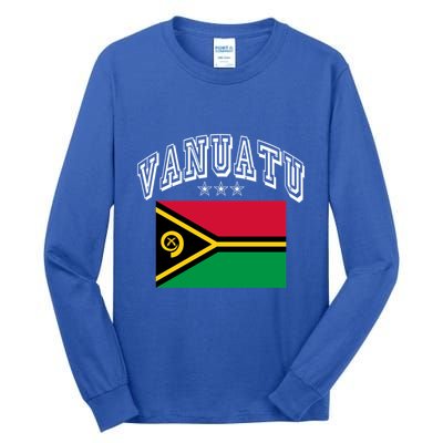 Vanuatu Patriotic Throwback Flag Souvenir Gift Tall Long Sleeve T-Shirt