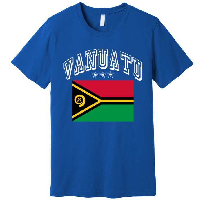 Vanuatu Patriotic Throwback Flag Souvenir Gift Premium T-Shirt