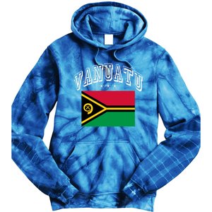 Vanuatu Patriotic Throwback Flag Souvenir Gift Tie Dye Hoodie