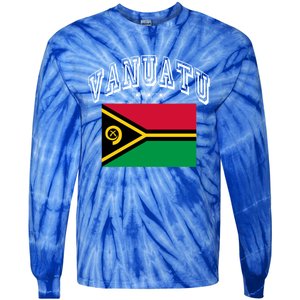 Vanuatu Patriotic Throwback Flag Souvenir Gift Tie-Dye Long Sleeve Shirt