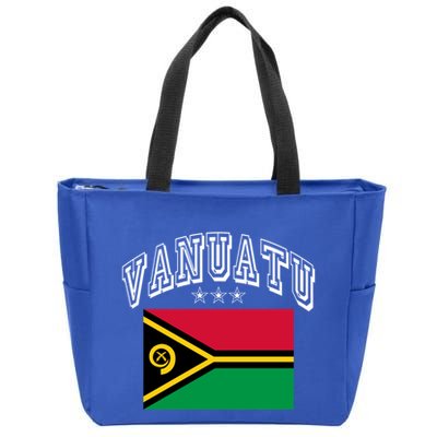 Vanuatu Patriotic Throwback Flag Souvenir Gift Zip Tote Bag