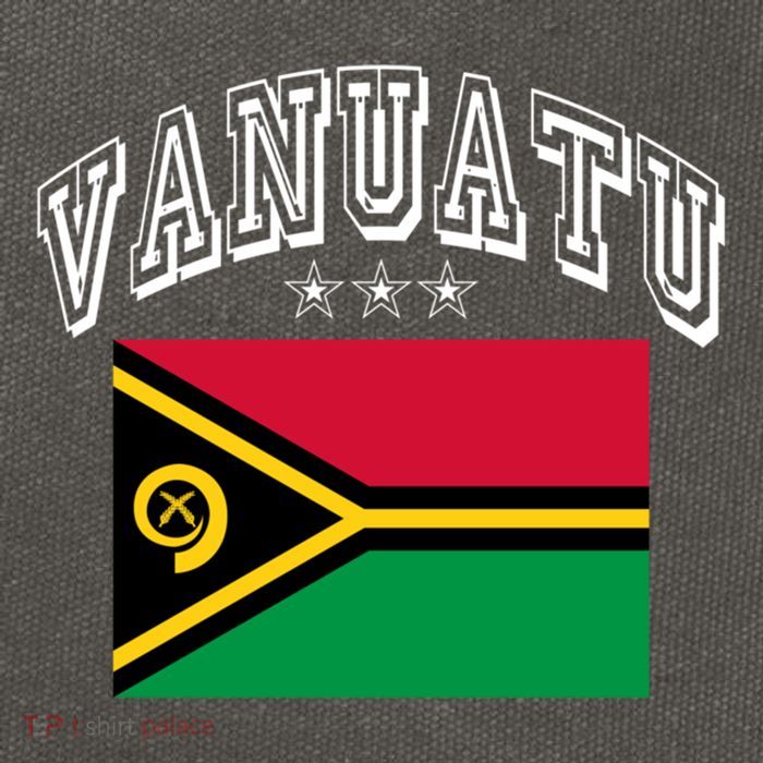 Vanuatu Patriotic Throwback Flag Souvenir Gift Cotton Canvas Backpack