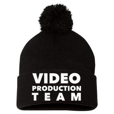 Video Production Team Pom Pom 12in Knit Beanie