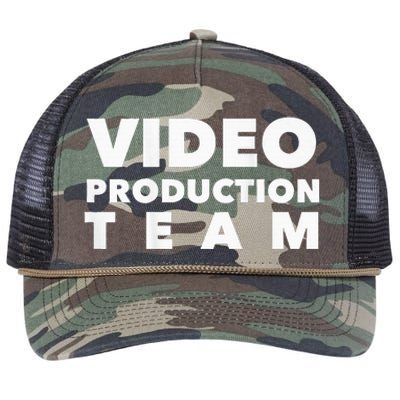 Video Production Team Retro Rope Trucker Hat Cap