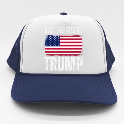 Vice President Trump Usa America Flag Funny Trucker Hat