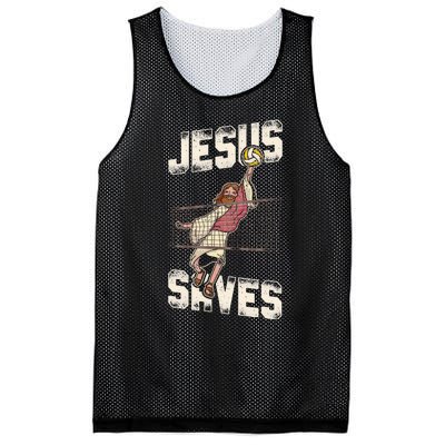 Volleyball Player Team Jesus Vintage Jesus Saves Mesh Reversible Basketball Jersey Tank