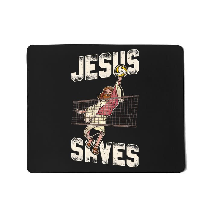 Volleyball Player Team Jesus Vintage Jesus Saves Mousepad