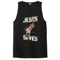 Volleyball Player Team Jesus Vintage Jesus Saves PosiCharge Competitor Tank