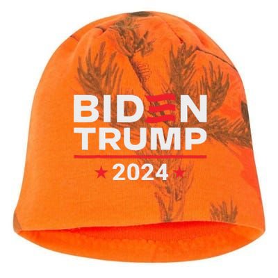 Vice President Trump Harris Biden Meme 2024 Design Kati - Camo Knit Beanie