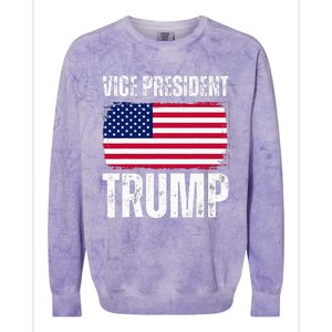 Vice President Trump Usa America Flag Funny Colorblast Crewneck Sweatshirt