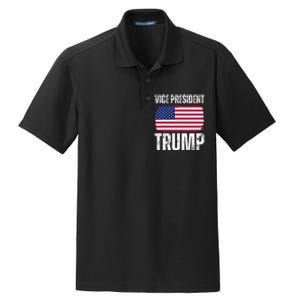 Vice President Trump Usa America Flag Funny Dry Zone Grid Polo