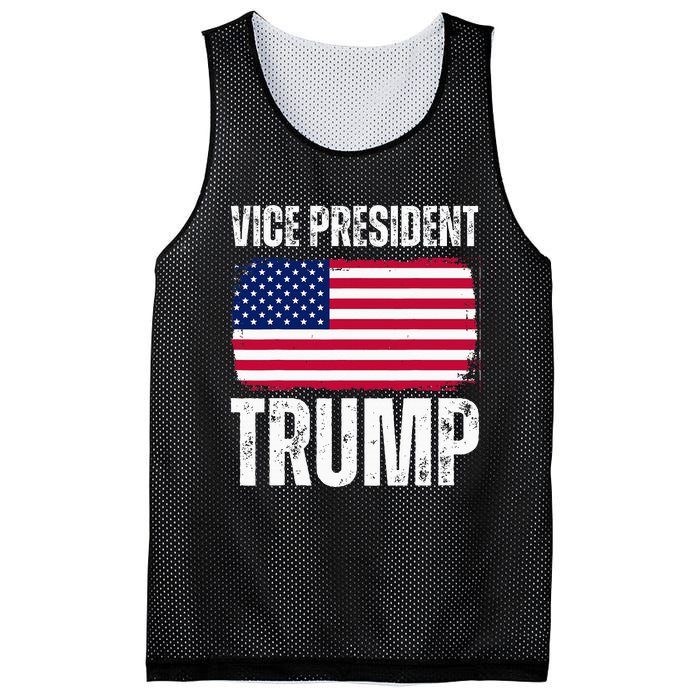 Vice President Trump Usa America Flag Funny Mesh Reversible Basketball Jersey Tank