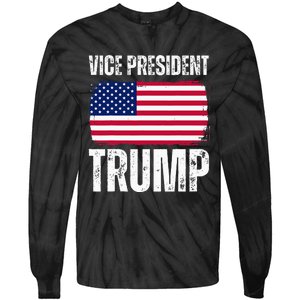 Vice President Trump Usa America Flag Funny Tie-Dye Long Sleeve Shirt