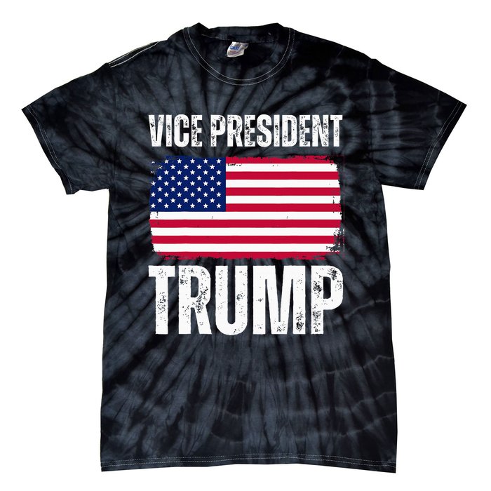 Vice President Trump Usa America Flag Funny Tie-Dye T-Shirt