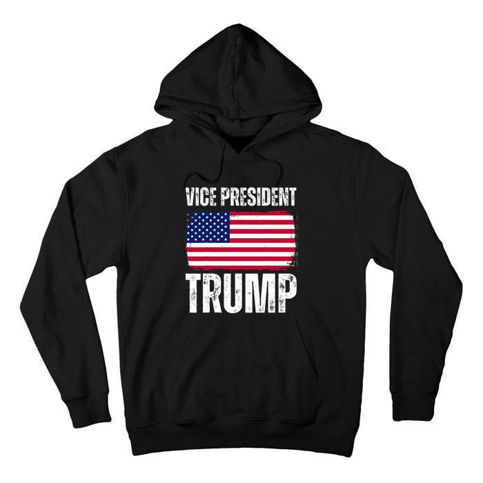 Vice President Trump Usa America Flag Funny Tall Hoodie