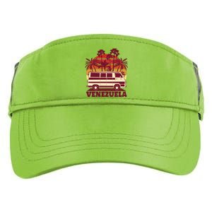 Venezuela Palm Tree Sunset Retro Adult Drive Performance Visor