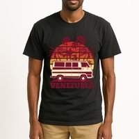 Venezuela Palm Tree Sunset Retro Tall T-Shirt