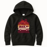 Venezuela Palm Tree Sunset Retro Kids Hoodie