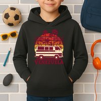 Venezuela Palm Tree Sunset Retro Kids Hoodie