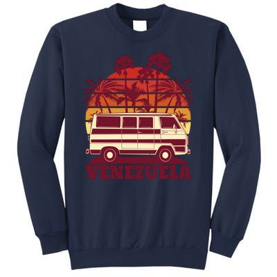 Venezuela Palm Tree Sunset Retro Sweatshirt