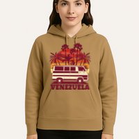 Venezuela Palm Tree Sunset Retro Hoodie