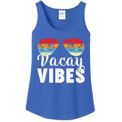 Vintage Palm Tree Sunglasses Summer Vacation Vacay Vibes Gift Ladies Essential Tank