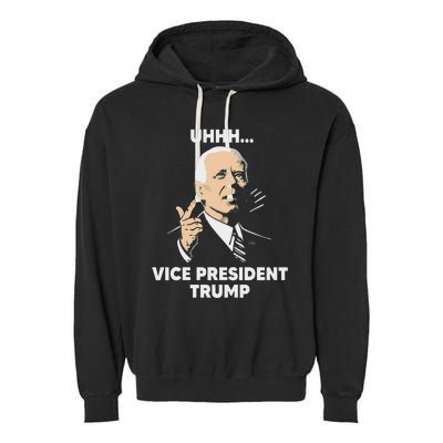 Vice President Trump Kamala Harris Biden Meme Design Garment-Dyed Fleece Hoodie