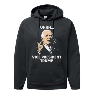 Vice President Trump Kamala Harris Biden Meme Design Performance Fleece Hoodie