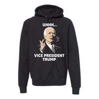 Vice President Trump Kamala Harris Biden Meme Design Premium Hoodie