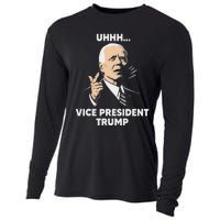 Vice President Trump Kamala Harris Biden Meme Design Cooling Performance Long Sleeve Crew