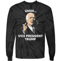 Vice President Trump Kamala Harris Biden Meme Design Tie-Dye Long Sleeve Shirt