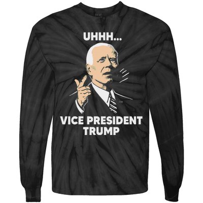 Vice President Trump Kamala Harris Biden Meme Design Tie-Dye Long Sleeve Shirt