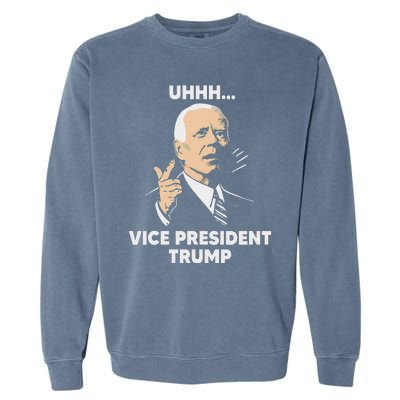 Vice President Trump Kamala Harris Biden Meme Design Garment-Dyed Sweatshirt