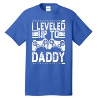 Vintage Promoted To Daddy Gift Gamer I Leveled Up To Daddy Cute Gift Tall T-Shirt