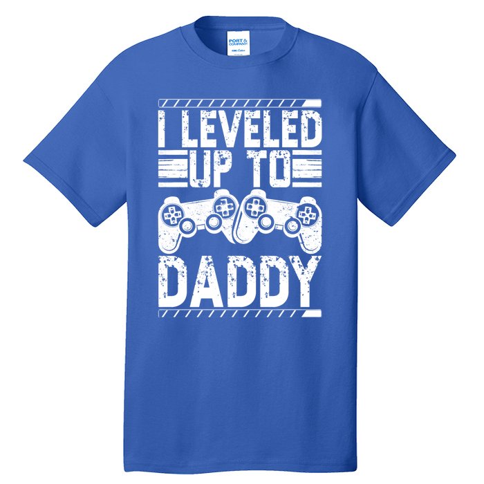 Vintage Promoted To Daddy Gift Gamer I Leveled Up To Daddy Cute Gift Tall T-Shirt