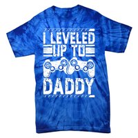 Vintage Promoted To Daddy Gift Gamer I Leveled Up To Daddy Cute Gift Tie-Dye T-Shirt