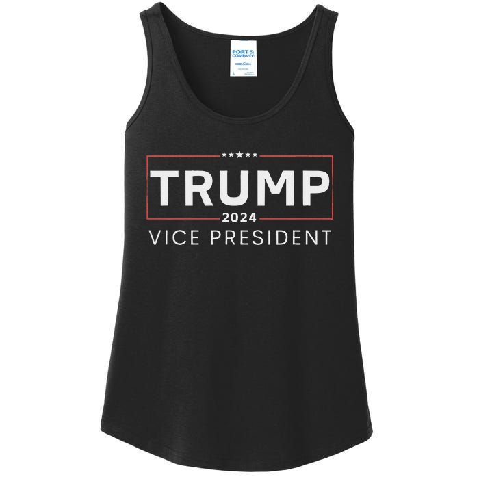 Vice President Trump 2024 Election Bold Design Ladies Essential Tank