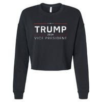 Vice President Trump 2024 Election Bold Design Cropped Pullover Crew