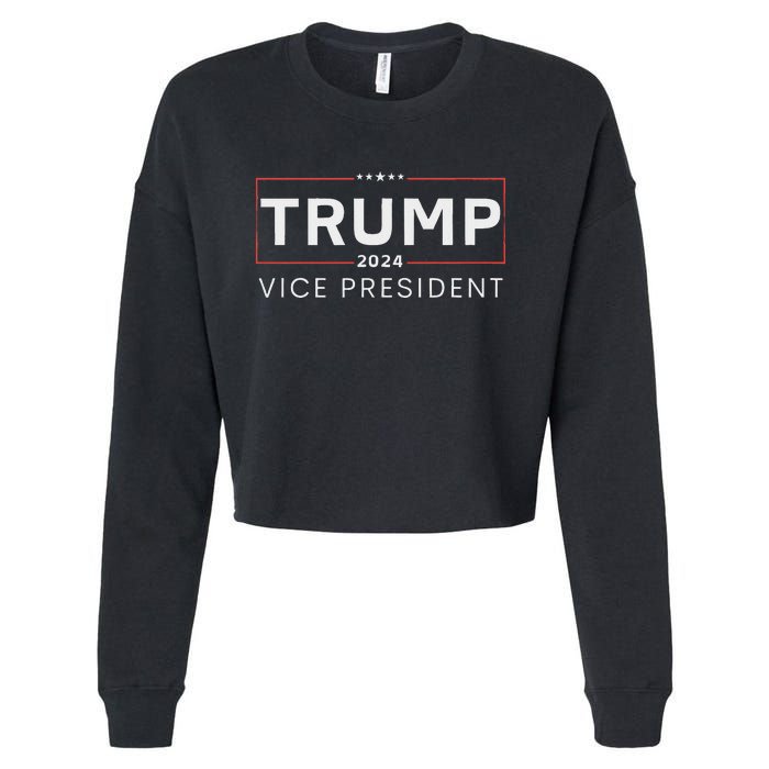 Vice President Trump 2024 Election Bold Design Cropped Pullover Crew