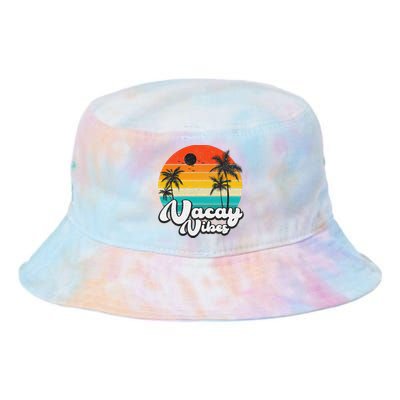 Vintage Palm Tree Sunset Beach Vacation Summer Vacay Vibes Tie Dye Newport Bucket Hat